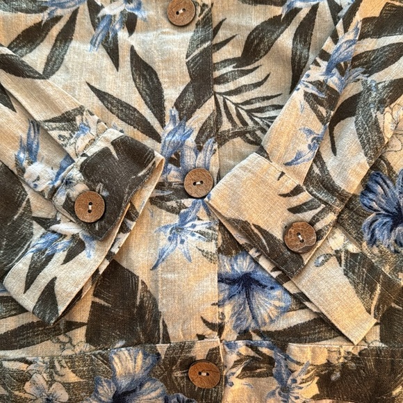 Denim&Co. Naturals Linen Blend Button Down Jacket/Blazer Size 1X - Picture 5 of 11